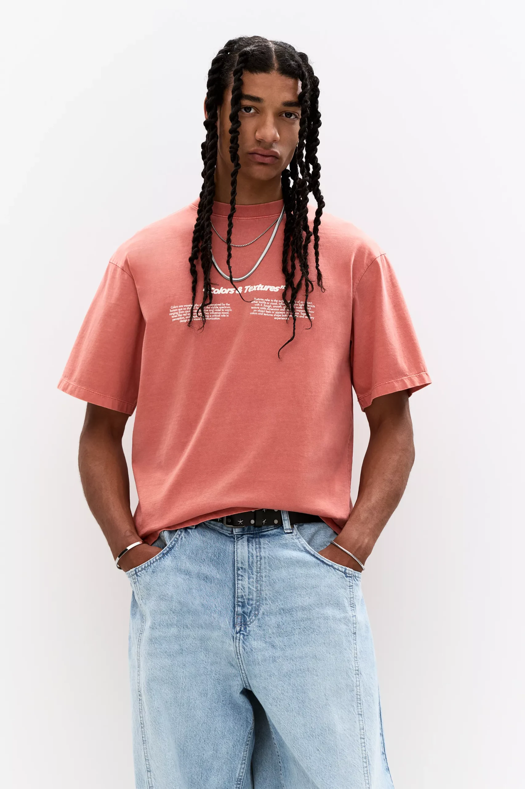 Fruit graphic T-shirt with slogan