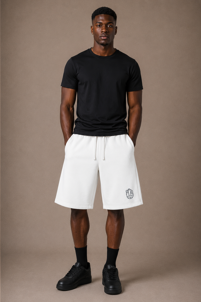 Essential Heavyweight Fleece Shorts - White