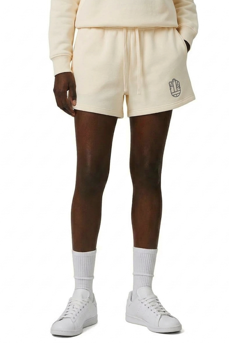 Essential Fleece Drawstring Sweatshorts – Cream Apricot